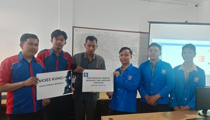 Bantu Operasional Bengkel Sekolah, Mahasiswa Universitas BSI Hibahkan Website Bengkel SKANIK