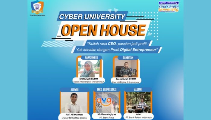 Cyber University Tanamkan Jiwa Kepemimpinan Lewat Open House Prodi Digital Entrepreneur