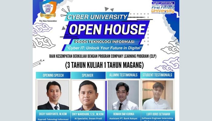 Open House Prodi Teknologi Informasi Cyber University Siap Buka Masa Depan Karier Digital