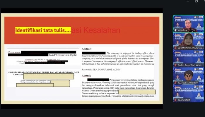 Program Studi Sistem Informasi UNM Selenggarakan Workshop Penulisan Artikel Ilmiah Terindeks SINTA