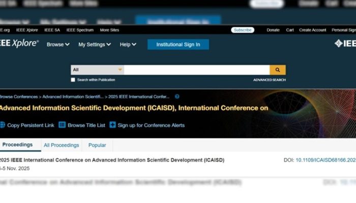Prosiding ICAISD 2025 UBSI Resmi Terindeks IEEE Xplore, Bukti Eksistensi Kampus Digital Kreatif di Level Global