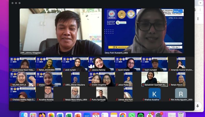 Dosen Prodi Ilmu Komunikasi UBSI Mengajar Mahasiswa Internasional Lewat Faculty Exchange