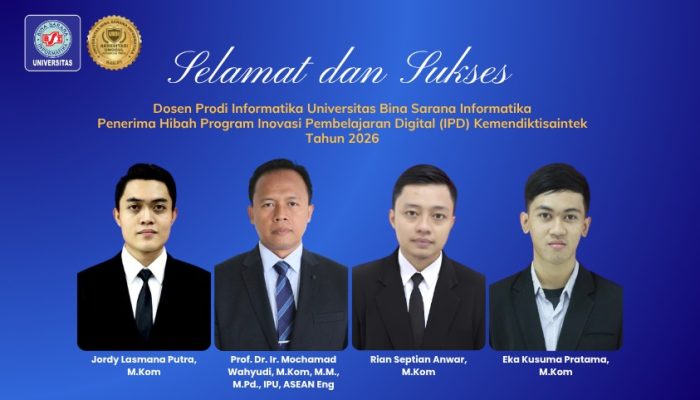 Akselerasi Digitalisasi Pendidikan, Prodi Informatika UBSI Raih Hibah IPD 2026 dari Kemendiktisaintek