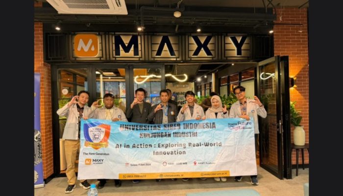Mahasiswa Teknologi Informasi Cyber University Perdalam Kompetensi AI lewat Company Visit ke MAXY Academy