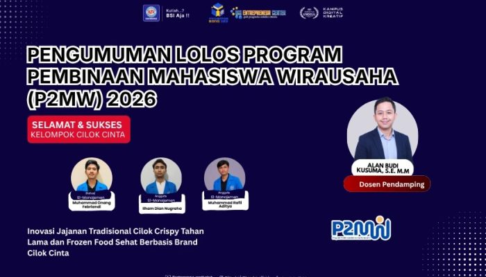 Mahasiswa UBSI Lolos P2MW Lewat Bisnis “Cilok Cinta”