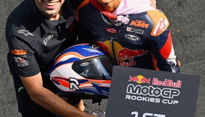 Harumkan Nama Indonesia, Pemuda Asal Sleman Juarai Race 2 Red Bull MotoGP Rookies Cup Sachsenring!