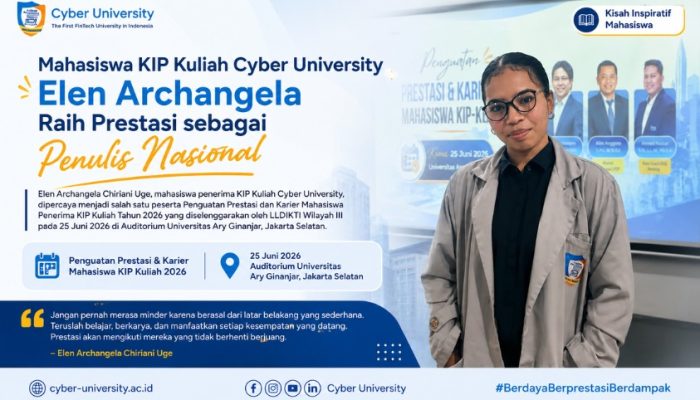 Mahasiswa Cyber University, Elen Archangela Raih Prestasi sebagai Penulis Nasional