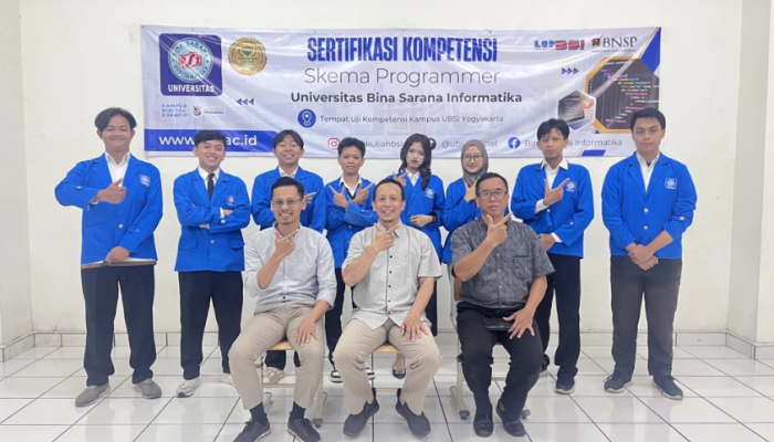 Mahasiswa Prodi Sistem Informasi UBSI Kampus Yogyakarta Ikuti Sertifikasi Kompetensi Programmer BNSP