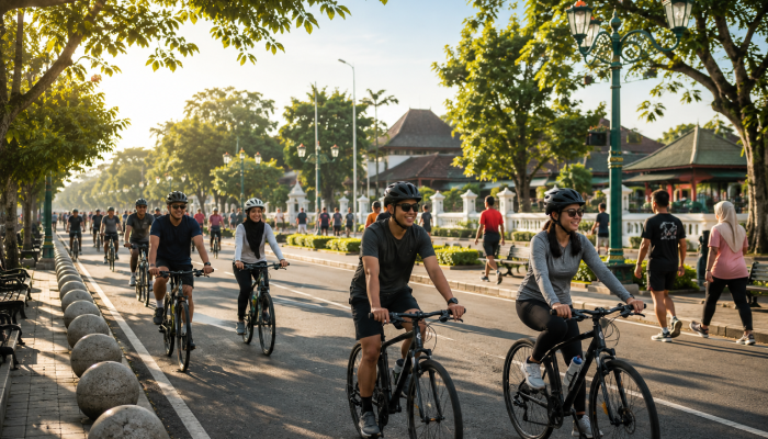 Tren Gowes Pagi di Yogyakarta Kian Diminati, Jadi Pilihan Olahraga Sekaligus Rekreasi