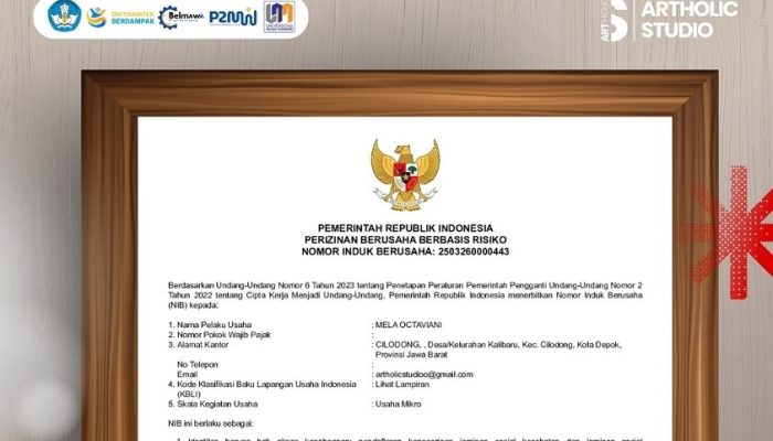 P2MW 2026 Dorong Bisnis Mahasiswa Naik Kelas, Artholic Studio Resmi Kantongi NIB