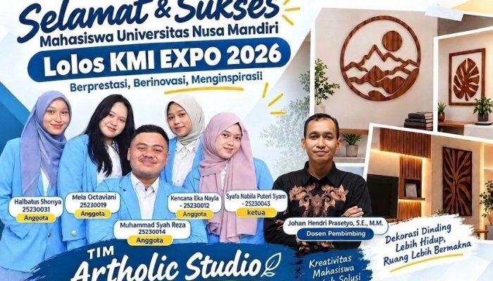 Tim Mahasiswa Prodi Bisnis Digital UNM Lolos KMI Expo XVII 2026 Lewat Inovasi ARTHOLIC STUDIO
